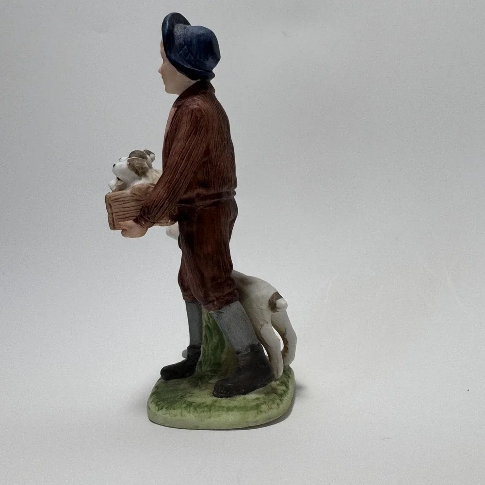 Vintage NRM, INC. Resin Statue Puppy Love By Norman Rockwell Multicolor Standard